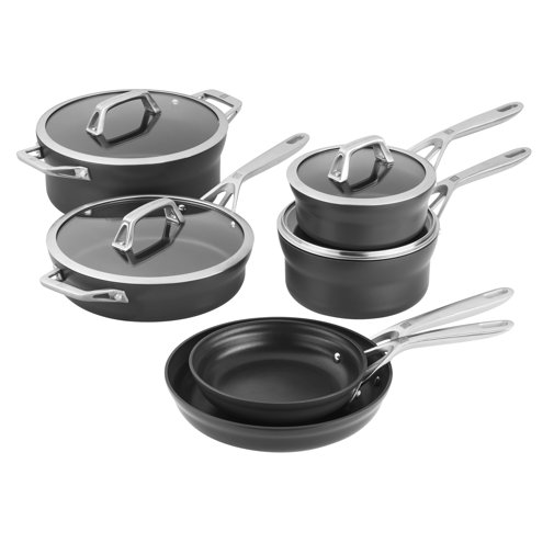 Zwilling JA Henckels 10 Piece Anodized Aluminum Non Stick Cookware Set